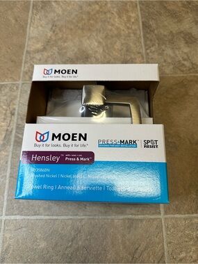 Moen Brushed Nickel Towel Ring - Silver Finish